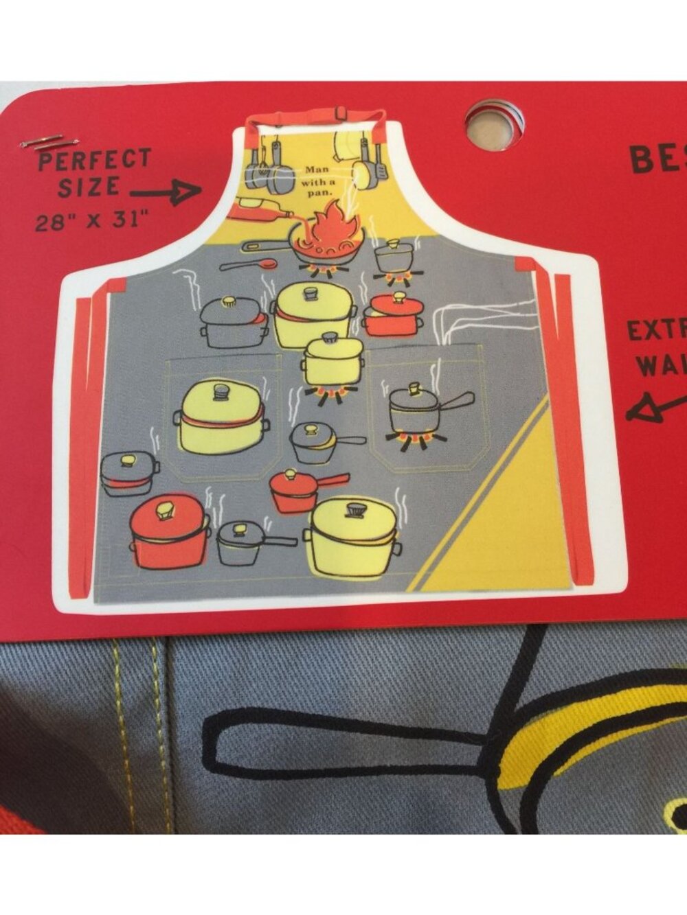 Blue Q Aprons MAN WITH A PAN Got You Covered Apron 2020